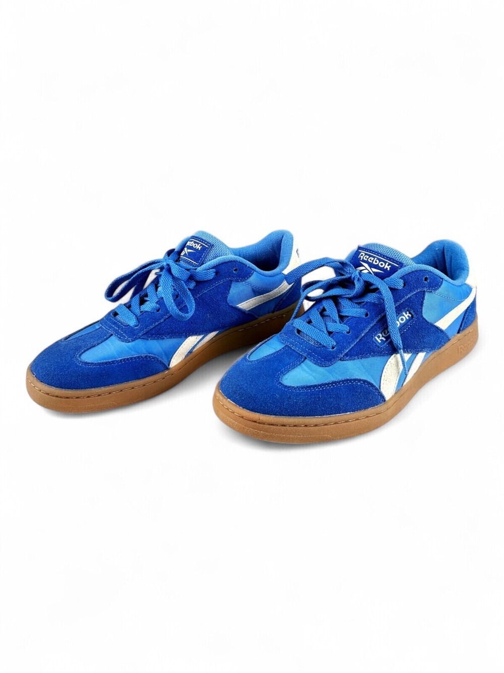 Reebok Club C Men's Blue Suede Gum Sole Sneakers Sz 8